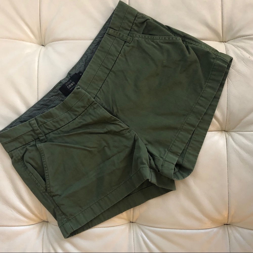 Jcrew Deep Green Chino Shorts - Size 8